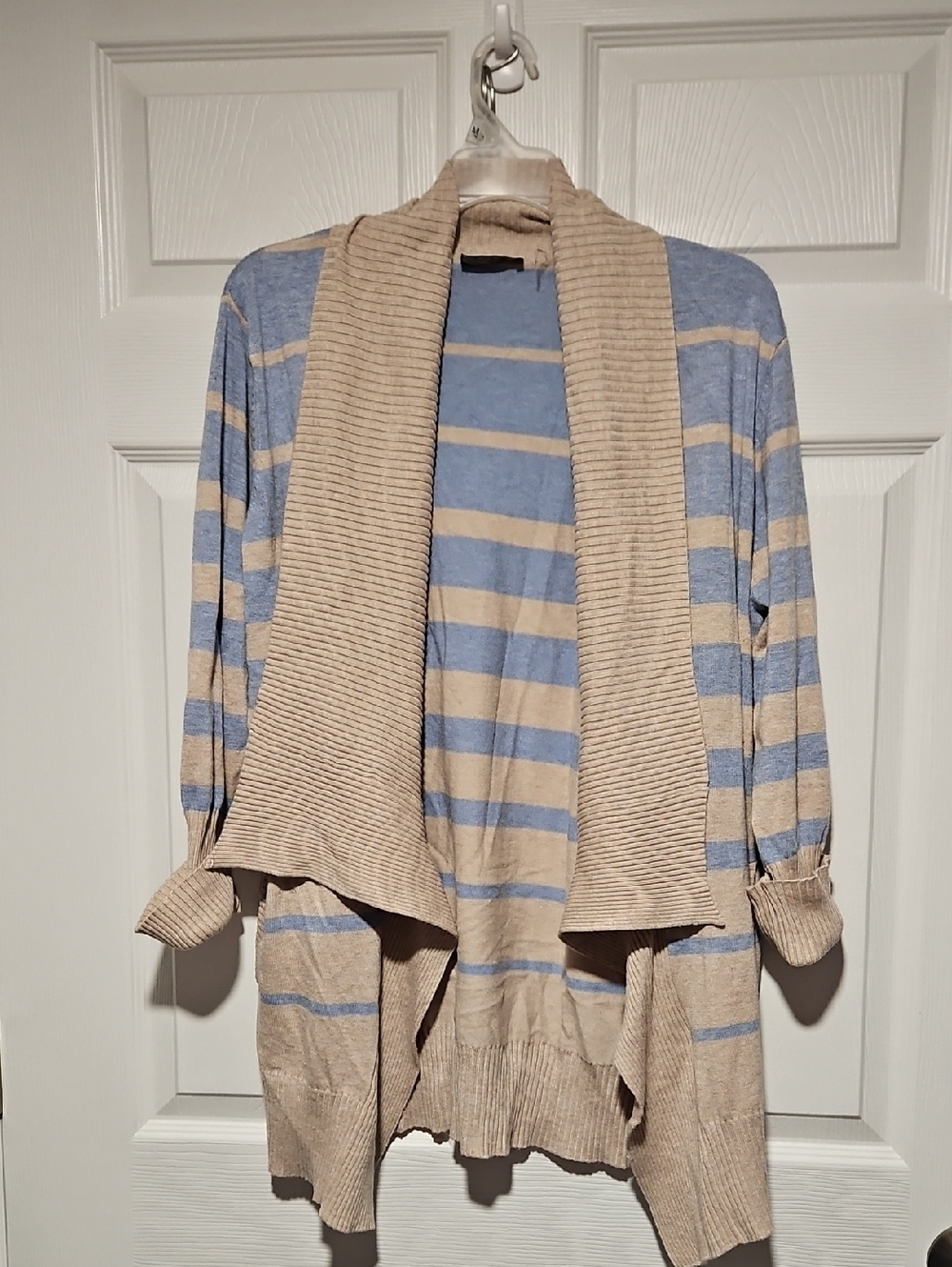 Striped Open Cardigan